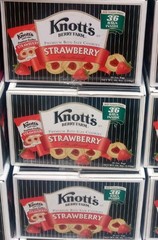 Knott’s Berry Farm Premium Shortbread Cookies, Strawberry, 2 oz, 36-count