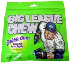 Big League Chew Sour Apple Bubble Gum – 2.1 oz (24 pack)