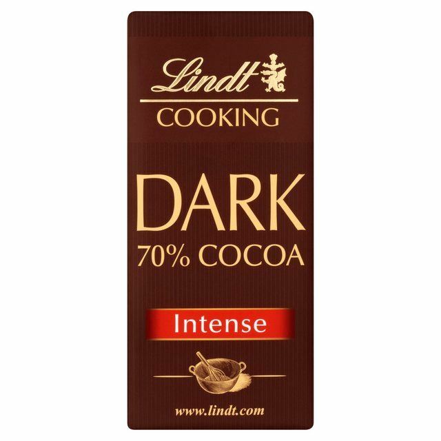 Lindt 70% Dark Cooking Chocolate Bar – 180g