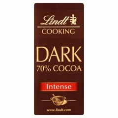 Lindt 70% Dark Cooking Chocolate Bar – 180g