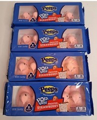4 Packs of Peeps Marshmallow Pop Tarts Frosted Strawberry Flavor, 5 in each pack