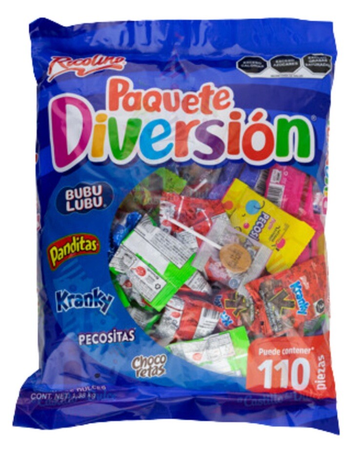 Ricolino Paquete Diversión Mexican Candy Party Bag 110 Piezas