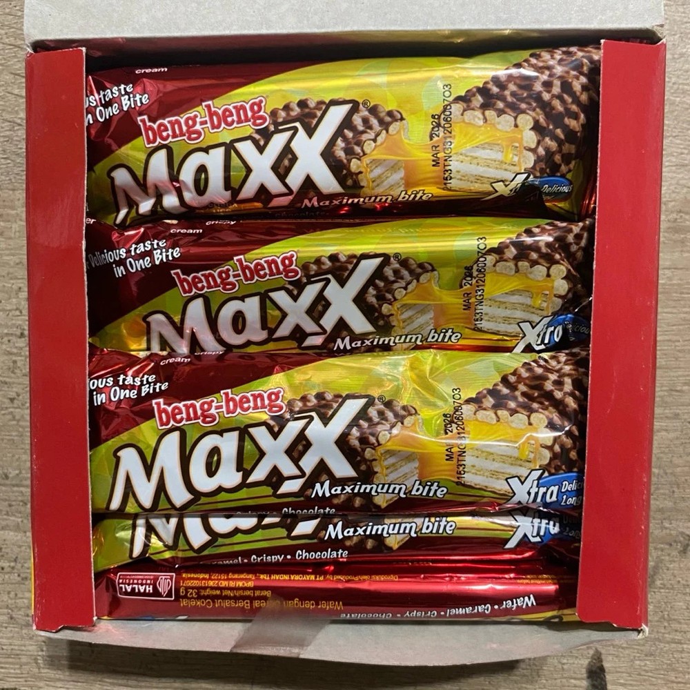 Beng Beng Chocolate Coated Wafer with Crispy Cereal Snack from Indonesia