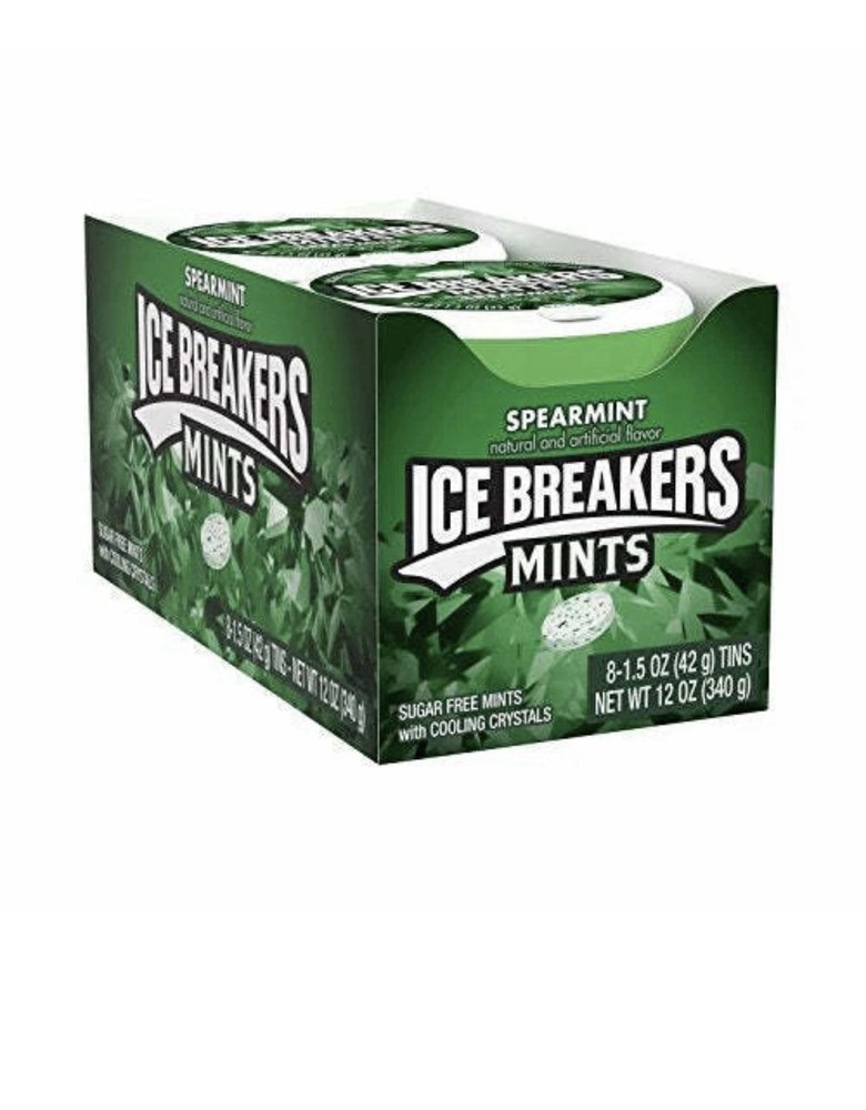 ICE BREAKERS Sugar Free Mints, Spearmint, 1.5 Ounce (Pack of 8)