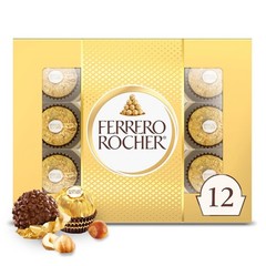 Ferrero Rocher Hazelnut Milk Chocolate Gift Box | Individually Wrapped | 12