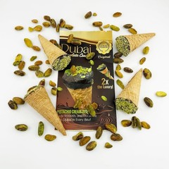 FirstChoiceCandy Dubai Chocolate Cones with Pistachio Cream, Luxury Chocolate