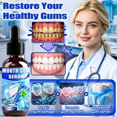 Gum Repair Drops 2 Oz – Natural Receding Gums Treatment, Fresh Breath & Stain Re