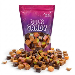 Caramel Cubes Filled Candy | Assorted Flavors | Individually Wrapped | 1LB – 3LB