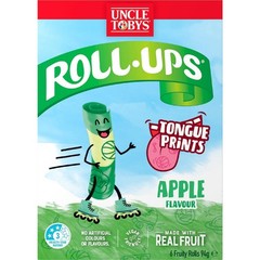 Uncle Tobys Roll Ups Apple Kids Fruit Chewy Snacks 6 Pack