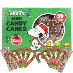 Mini Candy Canes Cherry Flavor 50 Individually Wrapped Peanuts Christmas Treats