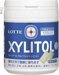 Lotte xylitol gum fresh mint family bottle 143g×6 white, blue