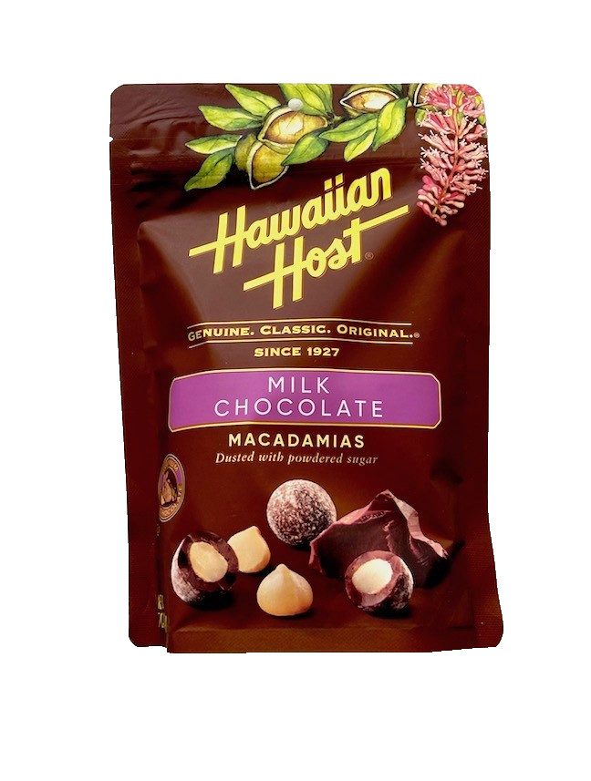 Hawaiian Host Milk Chocolate Macadamia Nuts 7oz 198g Bag NEW