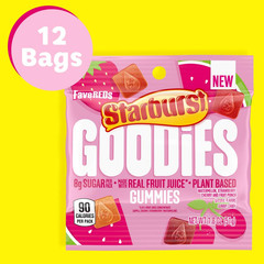 Starburst Goodies FaveReds Fruit Juice Plant Based Gummy Candy 1.8oz(Pack of 12)
