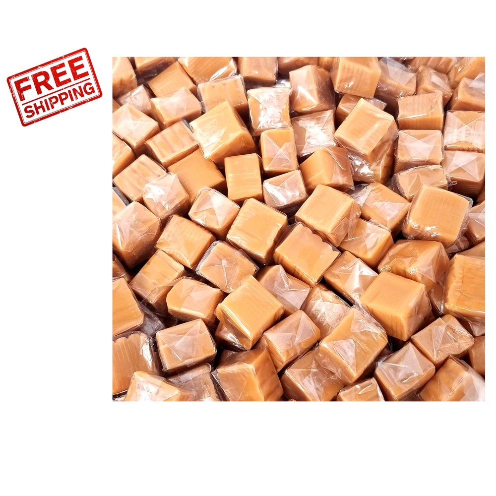 Luxurious 2 Pound Pack of Chewy Vanilla Caramels – Perfect for Treats & Baking