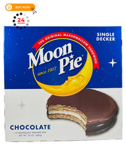 Moon Pie Single Decker – Chocolate. The Original Marshmallow Sandwich, 12 24