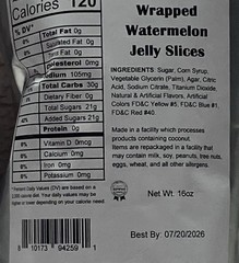 Raspberry Jelly Watermelon Slices NEW 3 Pounds INDIVIDUALLY WRAPPED 1 Pound Bag