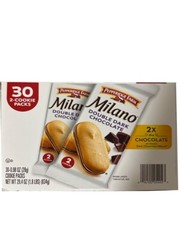 Milano Cookies Double Dark Chocolate, 30 packs x 0.98 Ounce, 29.4 oz total