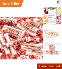 Assorted Fruit Candy Rolls Compatible Bulk Bag Gluten Free 120 Pieces