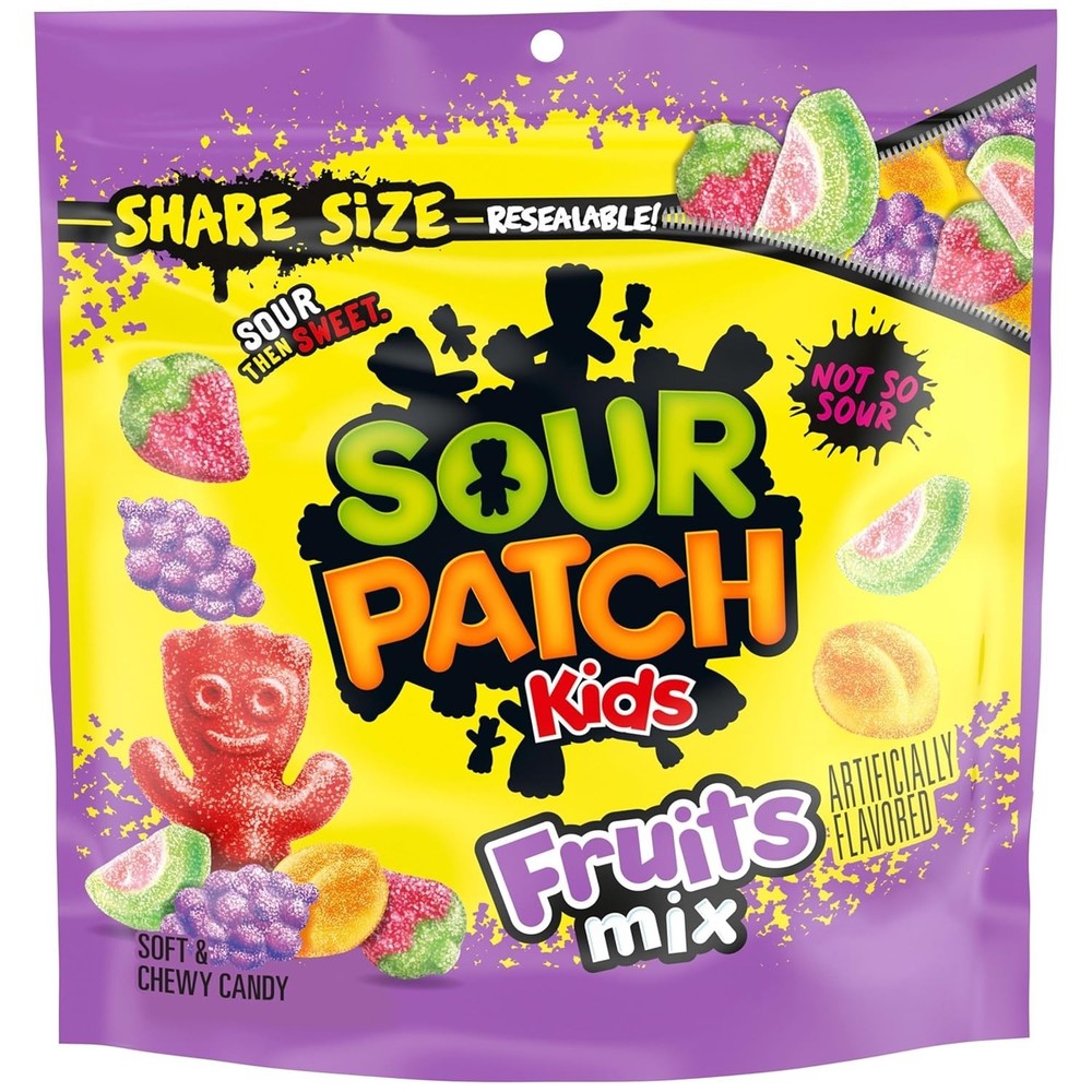 SOUR PATCH KIDS Fruits Mix Soft & Chewy Candy, Share 11.03 Ounce (Pack of 1)