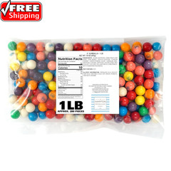 Gumballs for Gumball Machine, 0.5 Inch Mini Gumballs, Approx. 280 Pieces, 1Lb Bu