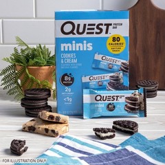 Quest Nutrition Mini Cookies & Cream Protein 14 Count (Pack of 1), brown