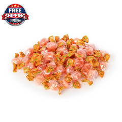 Italian Citrus Orange Hard Candies and Sparkling Fizz Center, Natural Fruit Cand