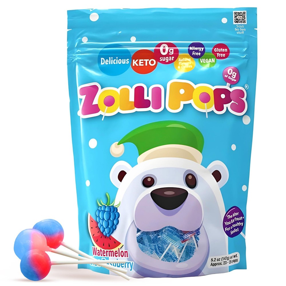 Zollipops Clean Teeth Pops Sugar Free Candy, 5.2 Ounce (Pack of 1), Blue