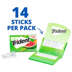Trident Watermelon Twist Sugar Free Gum 12 Packs of 14 Pieces (168 Total Pieces)