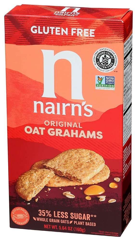 Nairn’s Original Gluten Free Oat Grahams Cookies- Case Of Six – 5.64 Oz Boxes