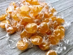 Delicious Gluten-Free Butterscotch Buttons Hard Candy – 1 LB (Approx. 90 Pieces)