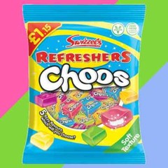 Swizzels Refreshers Choos – 135g Bag – 5 Fizzy Flavors – Imported from the UK