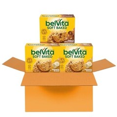 belVita Soft Baked Breakfast Biscuits Variety Pack 15 Total Packs Banana Oats