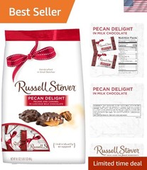 Sweet 16.1 oz Pecan Chocolate Delights by Russell Stover – Perfect for Gifting