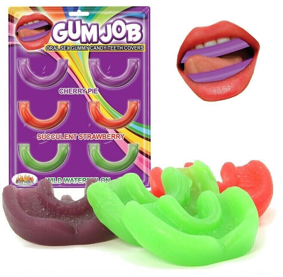 Gum Job 6pc Candy Teeth Protector Covers Oral Lube Fruit Flavor Enhancers Unisex