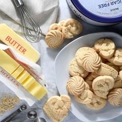 Sugar Free Butter Cookies 36 Count Traditional Danish Cookies, Premium Assorted