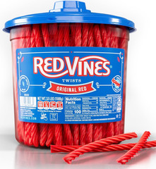 Red Vines Licorice Candy Original Red Flavor Soft Chewy Candy Twists, Red Licori