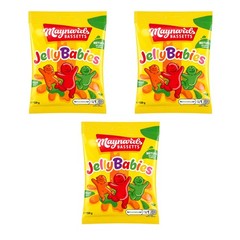 Maynards Bassetts Jelly Babies 130g x3, Soft Chewy