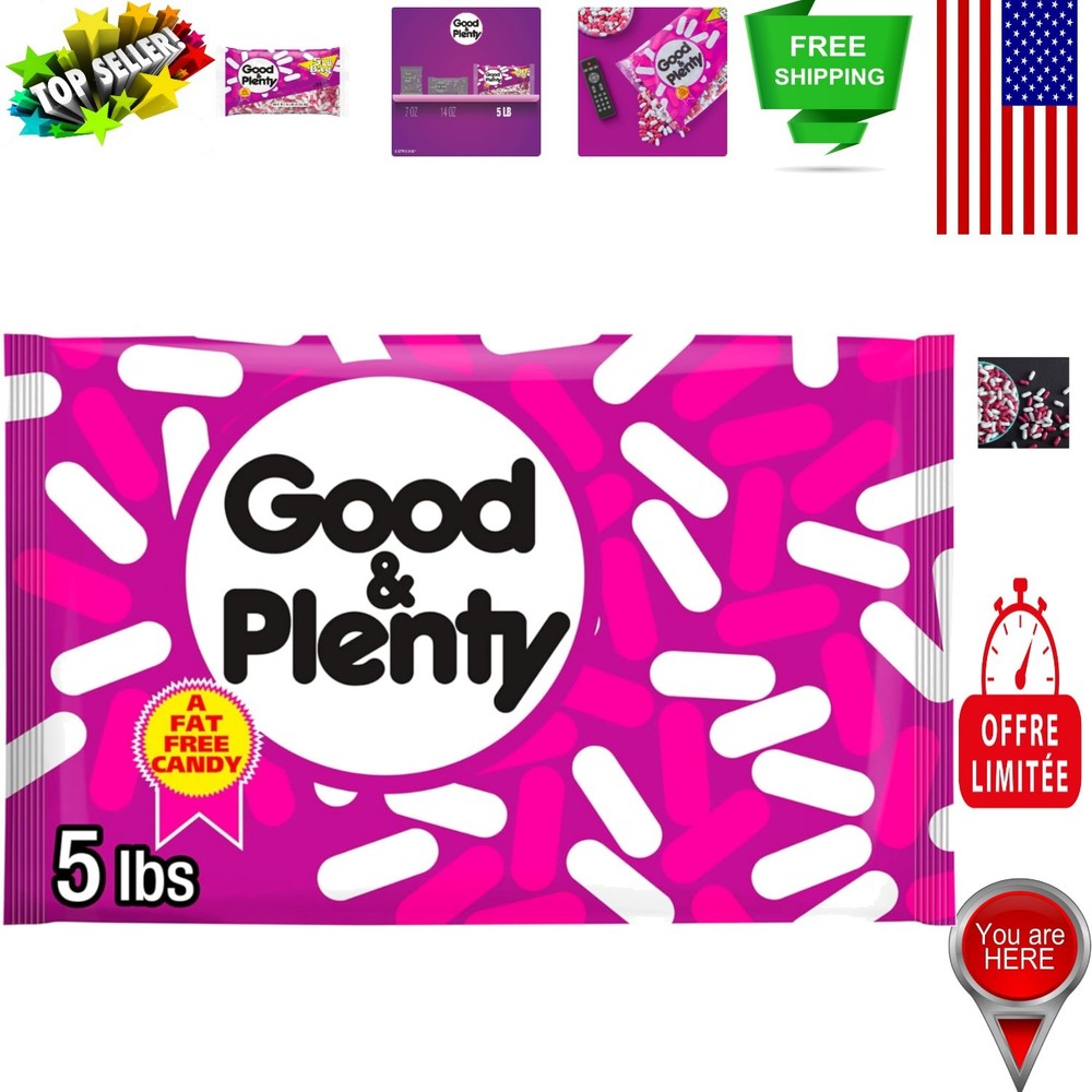 Classic 5 lb Fat-Free Licorice Candy – Nostalgic Chewy Treat for Celebrations
