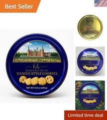 Delicious Butter Cookies in Decorative Tin – 12 Oz, Perfect For Any Occasion