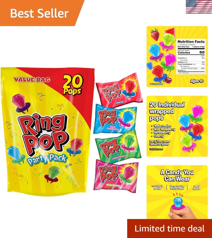 20 Count Vegetarian Lollipop Pack – Delicious Assorted Flavors for Fun