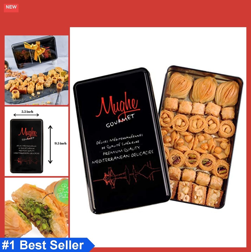 Assorted Baklava Gift Box 500g 32 Pieces Turkish Pistachio Walnut Cashew