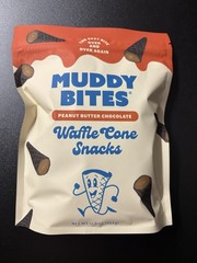Muddy Bites Milk Chocolate Waffle Cone Snacks 12.5 Ounce Bag Exp 5/24/2026