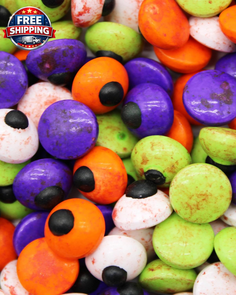 HALF POUND Bag-Assorted Bloody Mini Candy Eyeballs for School Projects 8 Ounce-E