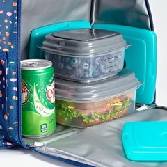 Leak-Proof Green Slim Ice Packs 4PK: Perfect for Lunch Bags & Outdoor Adventures