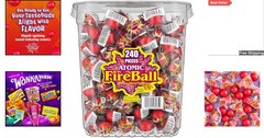 Explore Intense Cinnamon Heat: Atomic Fireball Candy 240 Count Tub, Fat-Free