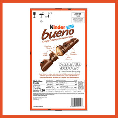 Kinder Bueno Chocolate Bars 2 Pack Bulk 40 Packs 80 Bars Crispy Creamy