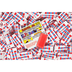 Bazooka Bubble Gum Individually Wrapped Pink Chewing Gum in Original Flavor