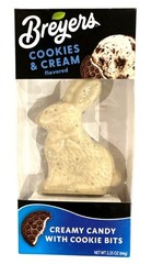 2.25oz Box BREYERS Cookies Bits & Cream Flavored Candy Easter Bunny Shaped Treat