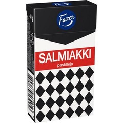 4 Boxes x 40g of Fazer Salmiakki – Original Finnish Salty Liquorice – Salmiak –