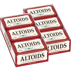 Curiously Strong Classic Peppermint Mints, 12 Tins of 1.76 Oz Each for All Ages